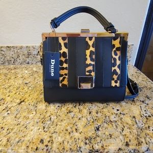 Black & leopard purse/satchel